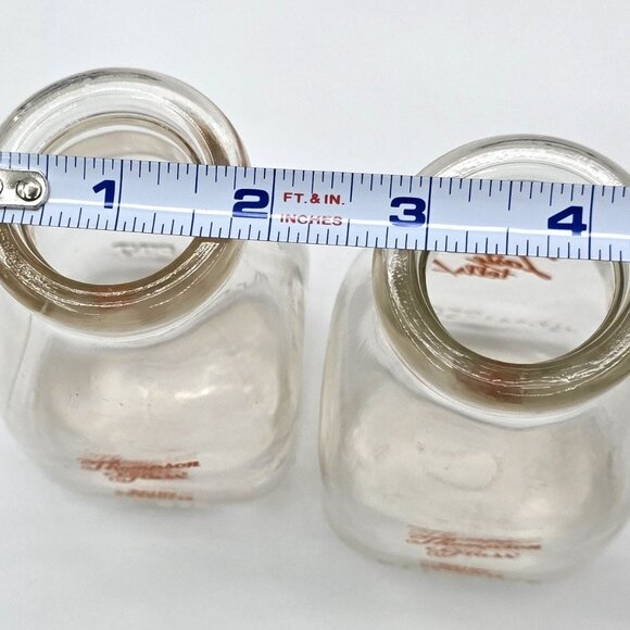 Vintage Thompson's Dairy Products Taste Tells USA Half Pint Milk Bottle Set of 2 - Picture 10 of 12